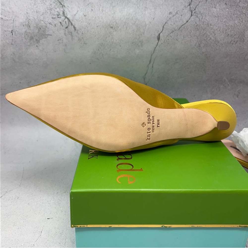 Kate Spade New Darlene Slides in Roasted Maize. - Picture 7 of 9